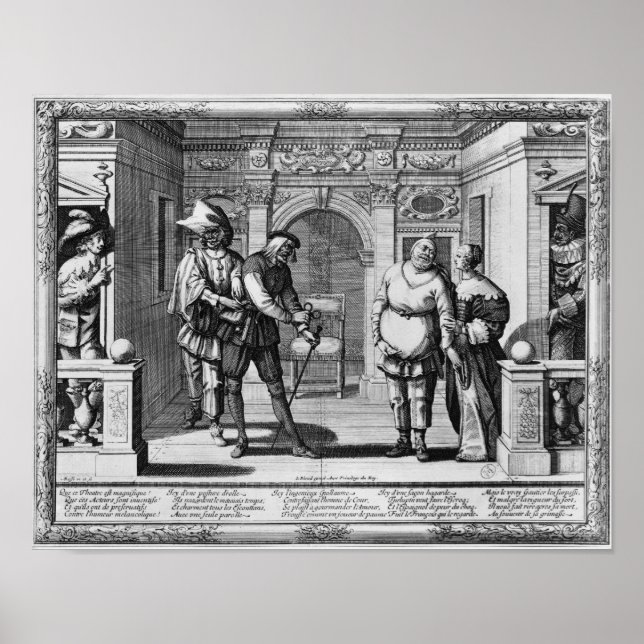 Komiker vid hotell de Bourgognes teater Poster (Framsidan)