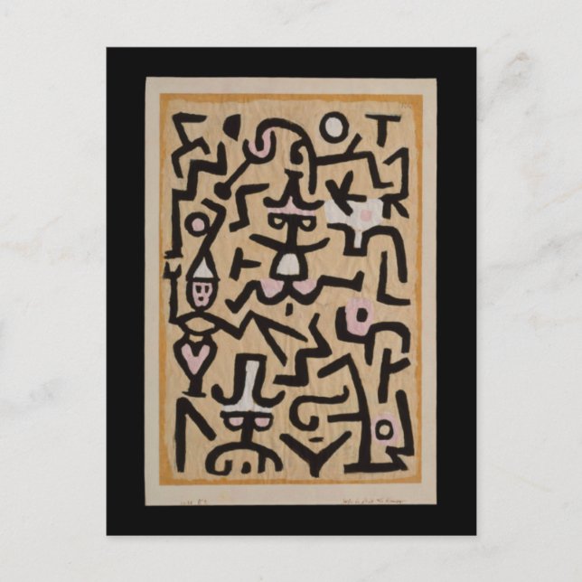 Komikernas handsedel Klee Fine Art Vykort (Framsida)