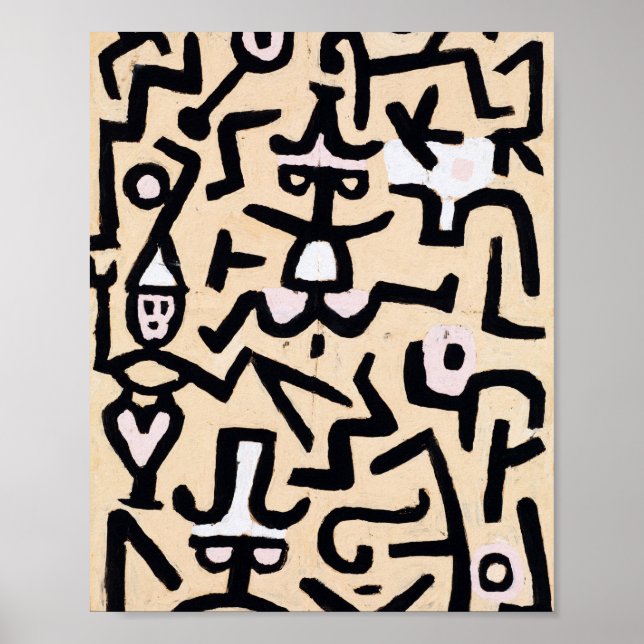 Komikers handräkning: Paul Klee 1938 Poster (Framsidan)