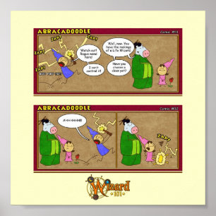 Komisk affisch för Wizard101 Abracadoodle