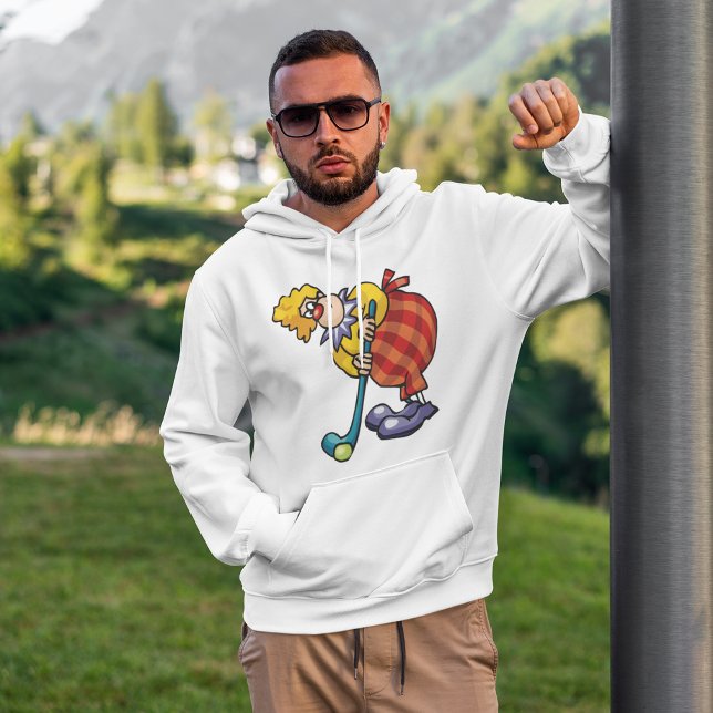 Komisk Clown Hockeyspelare Hoodie (Skapare uppladdad)