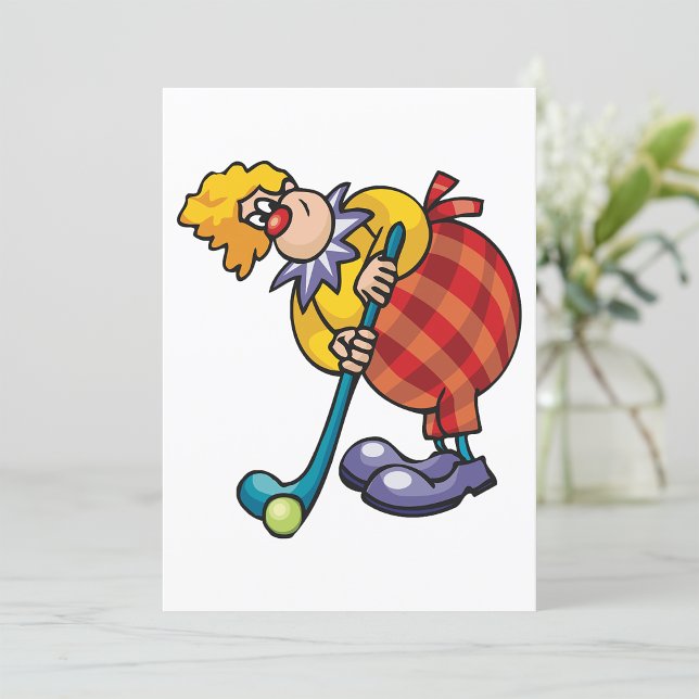 Komisk Clown Hockeyspelare Inbjudningar (Skapare uppladdad)