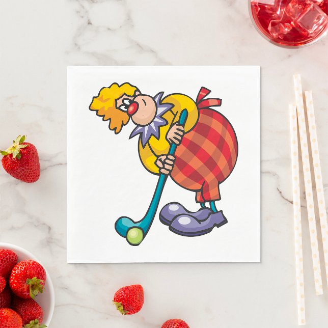 Komisk Clown Hockeyspelare Pappersservett (Skapare uppladdad)