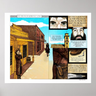 Komisk gammal western stil för STOR Cowboy Poster