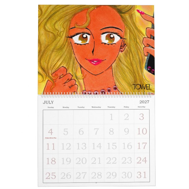 KOMISK HANDDUK 2018 KALENDER (Jul 2027)