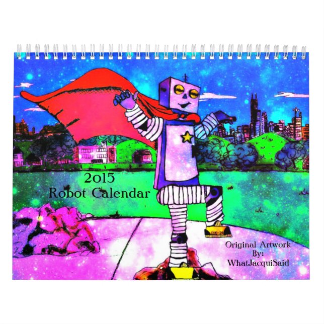 Komisk kalender 2015 för stilrobotmånadstidning (Omslag)