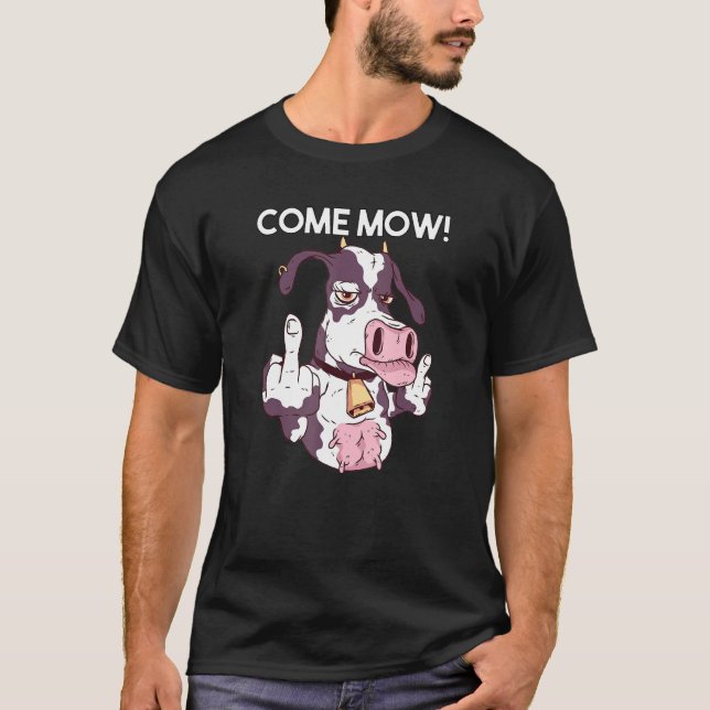 Komisk ko redo för en kamp t shirt (Framsida)