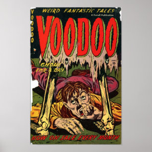 Komisk konst för guldålder - Voodoo Poster
