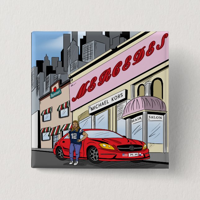 Komisk konststil för kommission knapp (Framsida)