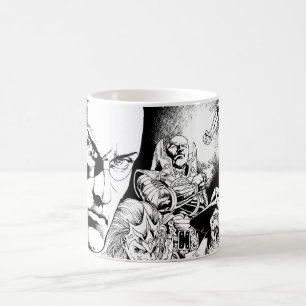 Komisk panel 2 för mest svart natt kaffemugg