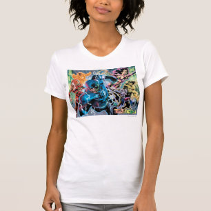 Komisk panel för mest svart natt - färg tee shirt