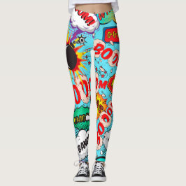 Komisk popdamasker leggings