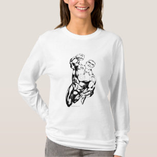 Komisk stil - flyga upp, svartvitt t shirt