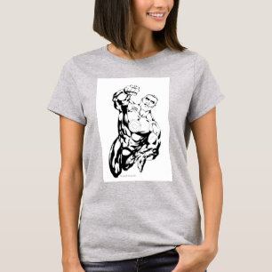 Komisk stil - flyga upp, svartvitt t shirt