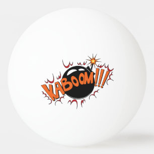 Komisk stil KaBoom för popkonst! Pingisboll