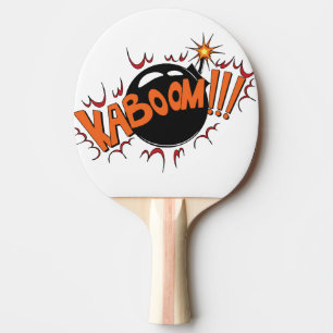 Komisk stil KaBoom för popkonst! Pingisracket