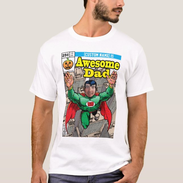 Komisk stilanpassadeSuperhero T-shirt (Framsida)