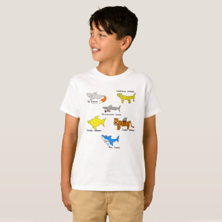Komiska hajar för kidz tee shirt