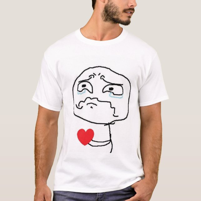 Komiskt ansikte för bruten hjärta tee shirt (Framsida)