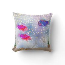 Komiskt fiskbubblor och havsgräs