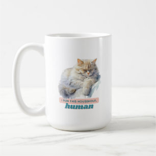 Komiskt katt "I Springa this Household, Human" Kaffemugg