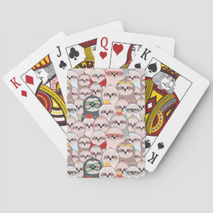 Komiskt mönster för Sloth Casinokort