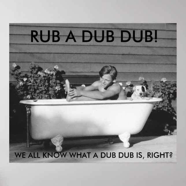 Komiskt Poster av pojkbad med hans Hund (Framsidan)