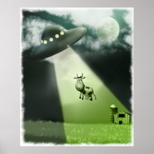 Komiskt Poster UFO-kodextralering