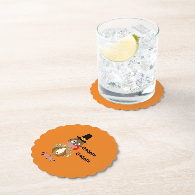 Komiskt Thanksgiving Turkiet Underlägg Papper (Insitu)