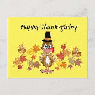 Komiskt Turkiet och Thanksgivingen Vänner Vykort