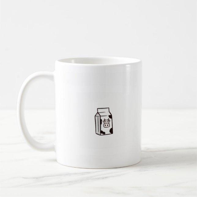 komjölkskort, roligt kaffemugg (Vänster)