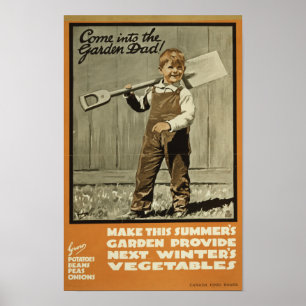 Komm in i den trädgårds- pappan! poster