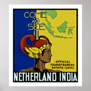 Komm se Netherland Indien Poster