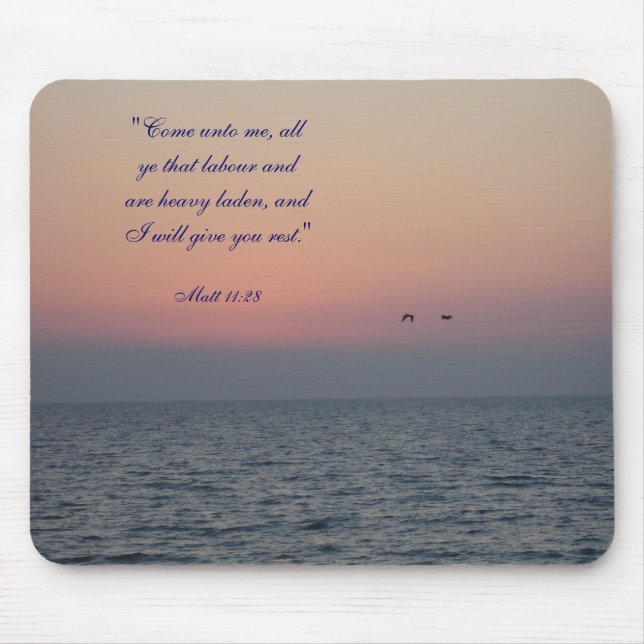 "Komm unto mig, all ye som arbetar… Musmatta (Framsidan)