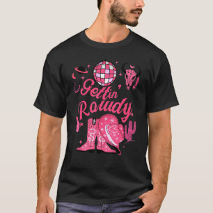 Komma åt Rowdy att få Hitched Disco Nashville Bach T Shirt