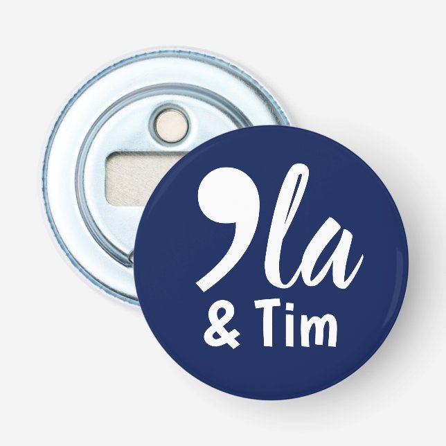 Komma Kamala och Tim 2024 Flasköppnare (Framsidan)