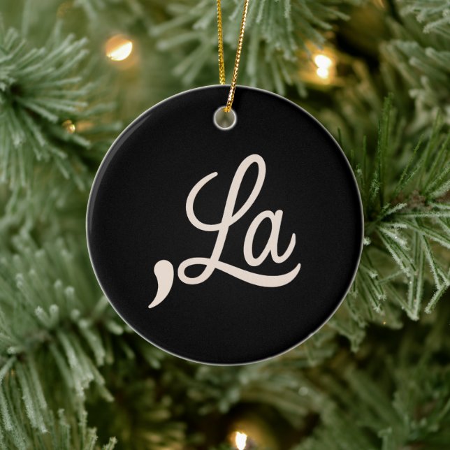 Komma La 2024 till president Funny Kamala Julgransprydnad Keramik (Träd)