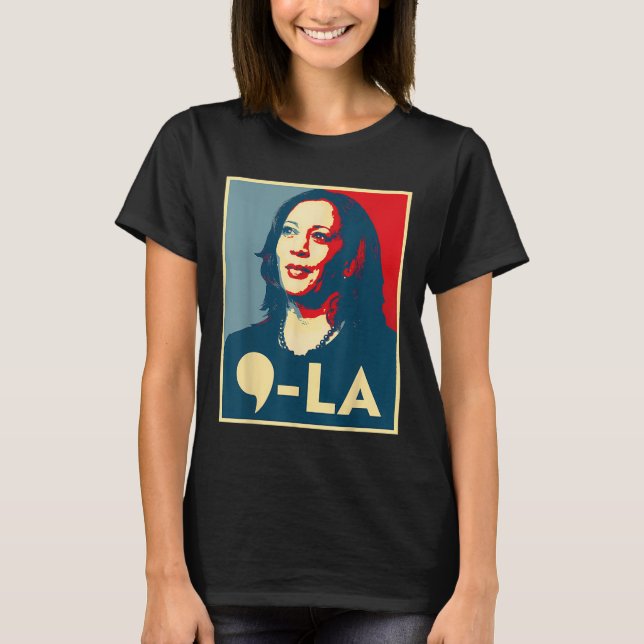 Komma La - Kamala-Harris 2024 Röst på president  T Shirt (Framsida)