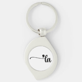 Komma La Kamala Harris Punktation La Val Swirl Silverfärgad Nyckelring