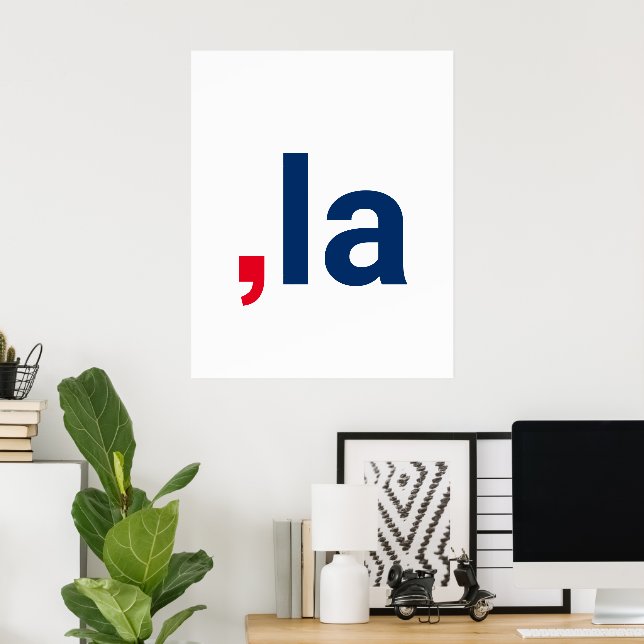 Komma La kamala lustiga uttal patriotisk Poster (Hemmakontoret)