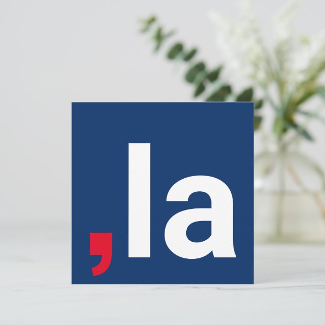 Komma La kamala rött vitt blått med lustiga uttal (Stående Fram)