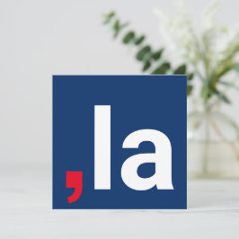 Komma La kamala rött vitt blått med lustiga uttal