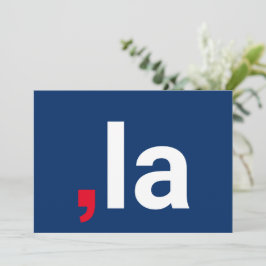 Komma La kamala rött vitt blått med lustiga uttal