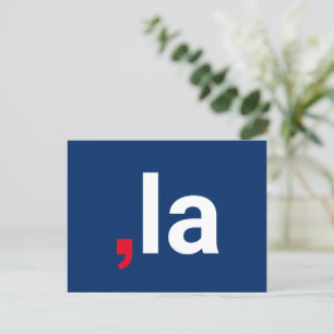 Komma La kamala rött vitt blått med lustiga uttal Vykort