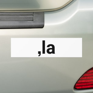 Komma La kamala-uttalet: lustigt svart vitt Bildekal
