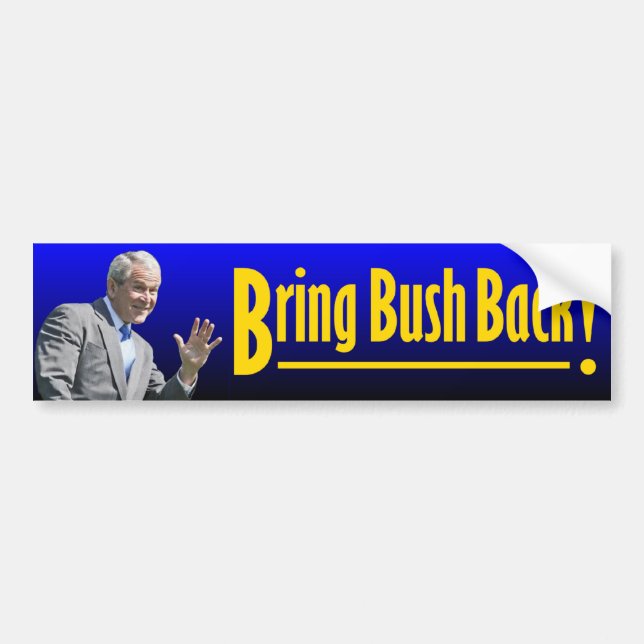 Komma med Bush baksida Bildekal (Framsidan)