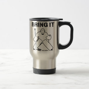 Komma med det hockeygoalien resemugg
