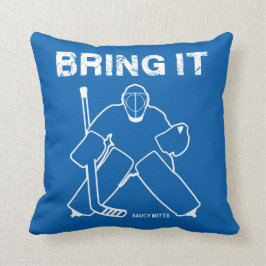 Komma med det hockeyGoaliereversiblen Kudde