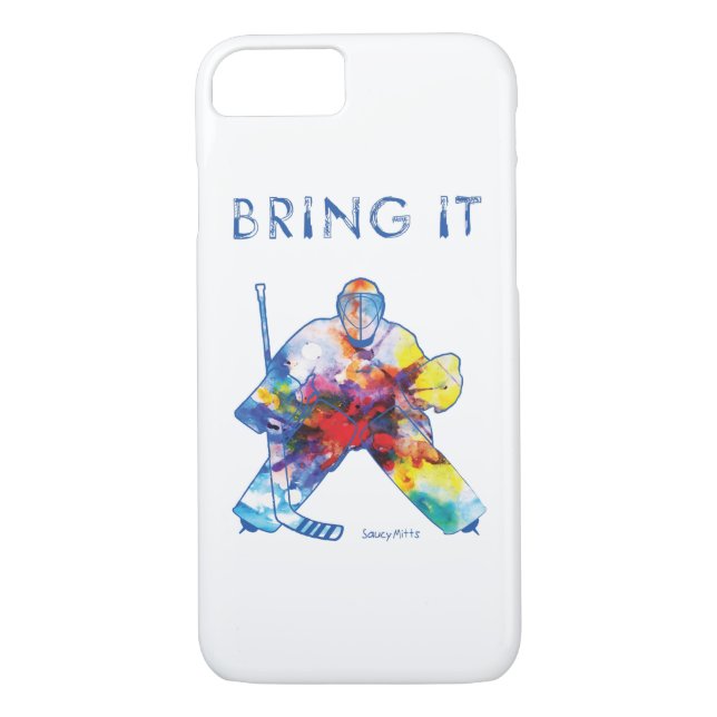 Komma med det hockeyGoalievattenfärgen Case-Mate iPhone Skal (Baksida)