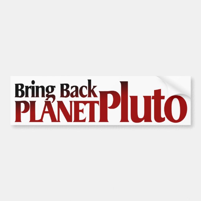 Komma med det tillbaka planet Pluto Bildekal (Framsidan)